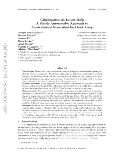 Gifsplanation via Latent Shift: A Simple Autoencoder Approach to
  Counterfactual Generation for Chest X-rays