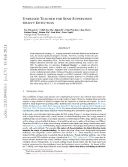 Unbiased Teacher for Semi-Supervised Object Detection