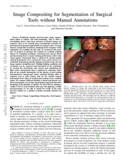 Image Compositing for Segmentation of Surgical Tools without Manual
  Annotations
