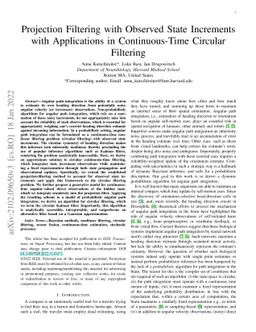 Projection Filtering with Observed State Increments with Applications in
  Continuous-Time Circular Filtering