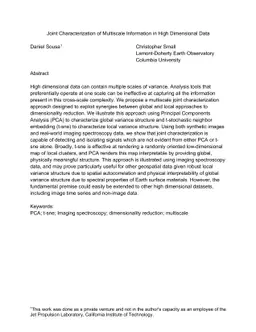 Joint Characterization of Multiscale Information in High Dimensional
  Data