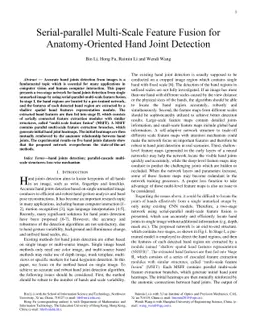 Serial-parallel Multi-Scale Feature Fusion for Anatomy-Oriented Hand
  Joint Detection