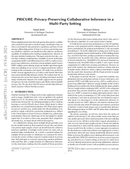 PRICURE: Privacy-Preserving Collaborative Inference in a Multi-Party
  Setting