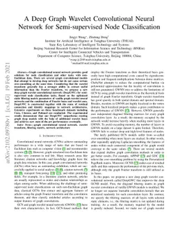 A Deep Graph Wavelet Convolutional Neural Network for Semi-supervised
  Node Classification