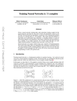 Training Neural Networks is $\exists\mathbb R$-complete