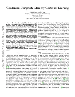 Condensed Composite Memory Continual Learning