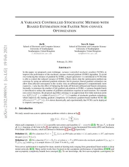 A Variance Controlled Stochastic Method with Biased Estimation for
  Faster Non-convex Optimization