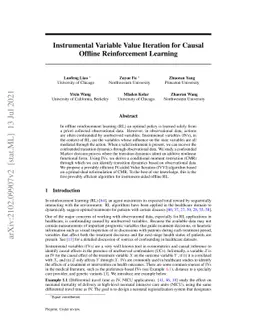 Instrumental Variable Value Iteration for Causal Offline Reinforcement
  Learning