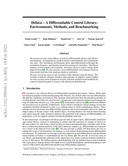 Deluca -- A Differentiable Control Library: Environments, Methods, and
  Benchmarking