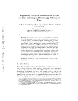 Supporting Financial Inclusion with Graph Machine Learning and Super-App
  Alternative Data