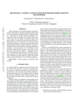 TransMask: A Compact and Fast Speech Separation Model Based on
  Transformer