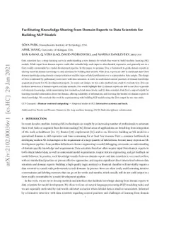 Facilitating Knowledge Sharing from Domain Experts to Data Scientists
  for Building NLP Models