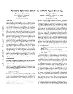 Poincaré-Bendixson Limit Sets in Multi-Agent Learning