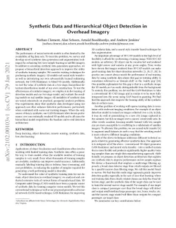 Synthetic Data and Hierarchical Object Detection in Overhead Imagery