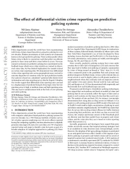 The effect of differential victim crime reporting on predictive policing
  systems