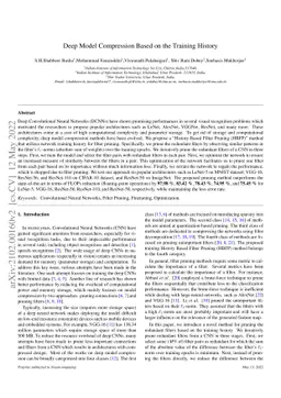 Deep Model Compression based on the Training History