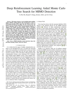 Deep Reinforcement Learning Aided Monte Carlo Tree Search for MIMO
  Detection