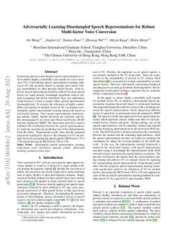 Adversarially learning disentangled speech representations for robust
  multi-factor voice conversion