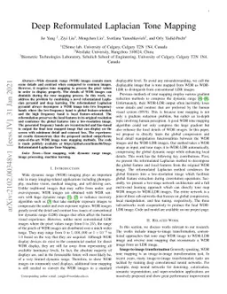 Deep Reformulated Laplacian Tone Mapping