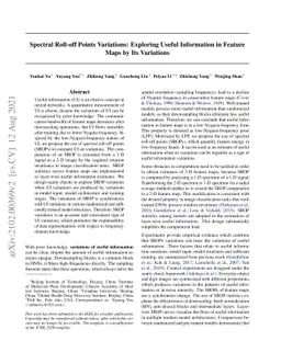 Spectral Roll-off Points Variations: Exploring Useful Information in
  Feature Maps by Its Variations