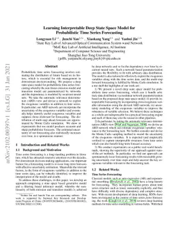 Learning Interpretable Deep State Space Model for Probabilistic Time
  Series Forecasting
