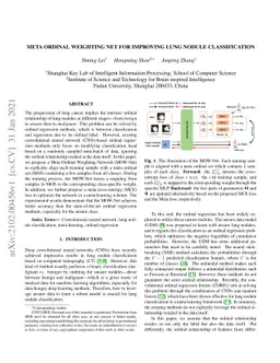 Meta ordinal weighting net for improving lung nodule classification