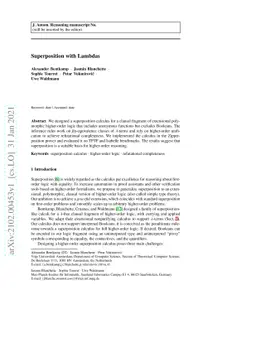 Superposition with Lambdas