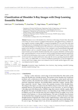 Classification of Shoulder X-Ray Images with Deep Learning Ensemble
  Models