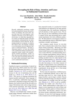 Decoupling the Role of Data, Attention, and Losses in Multimodal
  Transformers