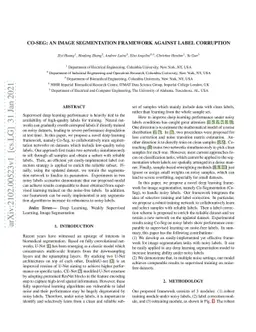 Co-Seg: An Image Segmentation Framework Against Label Corruption
