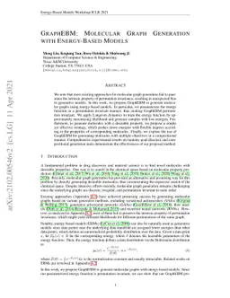GraphEBM: Molecular Graph Generation with Energy-Based Models
