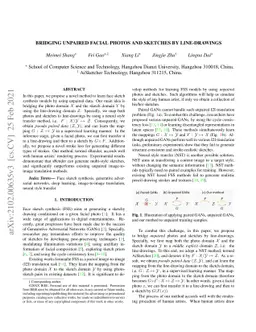 Bridging Unpaired Facial Photos And Sketches By Line-drawings