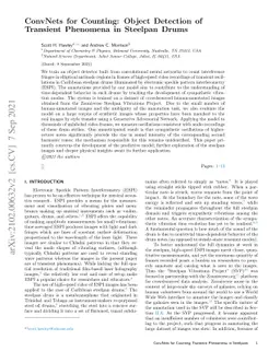 ConvNets for Counting: Object Detection of Transient Phenomena in
  Steelpan Drums