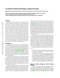 An End-to-End Food Image Analysis System
