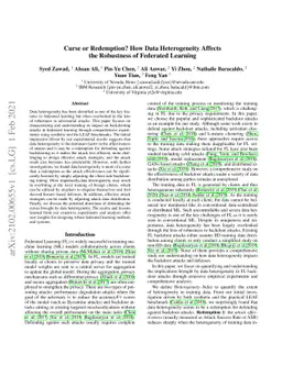 Curse or Redemption? How Data Heterogeneity Affects the Robustness of
  Federated Learning