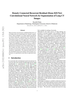Densely Connected Recurrent Residual (Dense R2UNet) Convolutional Neural
  Network for Segmentation of Lung CT Images