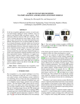 A NIR-to-VIS face recognition via part adaptive and relation attention
  module