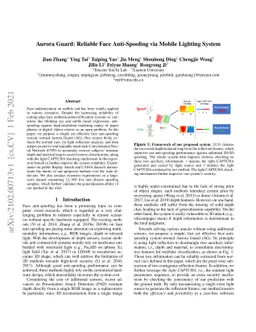Aurora Guard: Reliable Face Anti-Spoofing via Mobile Lighting System