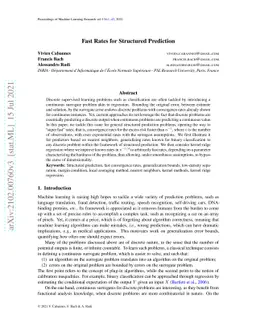 Fast rates in structured prediction