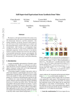 Self-Supervised Equivariant Scene Synthesis from Video
