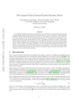 The Longest-Chain Protocol Under Random Delays