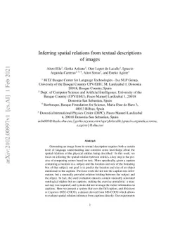 Inferring spatial relations from textual descriptions of images