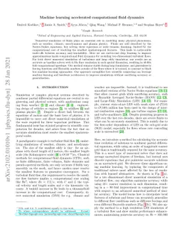 Machine learning accelerated computational fluid dynamics