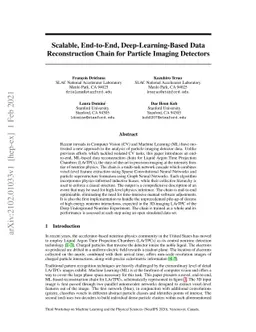 Scalable, End-to-End, Deep-Learning-Based Data Reconstruction Chain for
  Particle Imaging Detectors