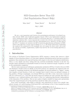 SGD Generalizes Better Than GD (And Regularization Doesn't Help)