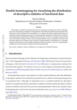 Double bootstrapping for visualising the distribution of descriptive
  statistics of functional data