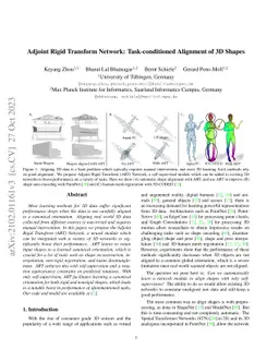 Adjoint Rigid Transform Network: Task-conditioned Alignment of 3D Shapes