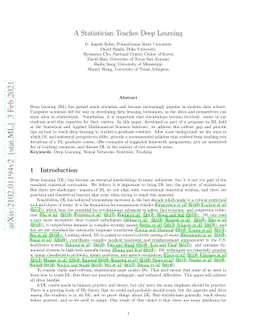 A Statistician Teaches Deep Learning