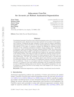 Atlas-aware ConvNetfor Accurate yet Robust Anatomical Segmentation