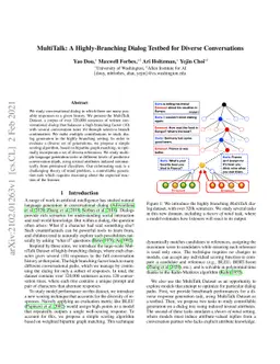 MultiTalk: A Highly-Branching Dialog Testbed for Diverse Conversations